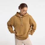 Unisex Merino Blend Hoodie - Stony Beige Heather
