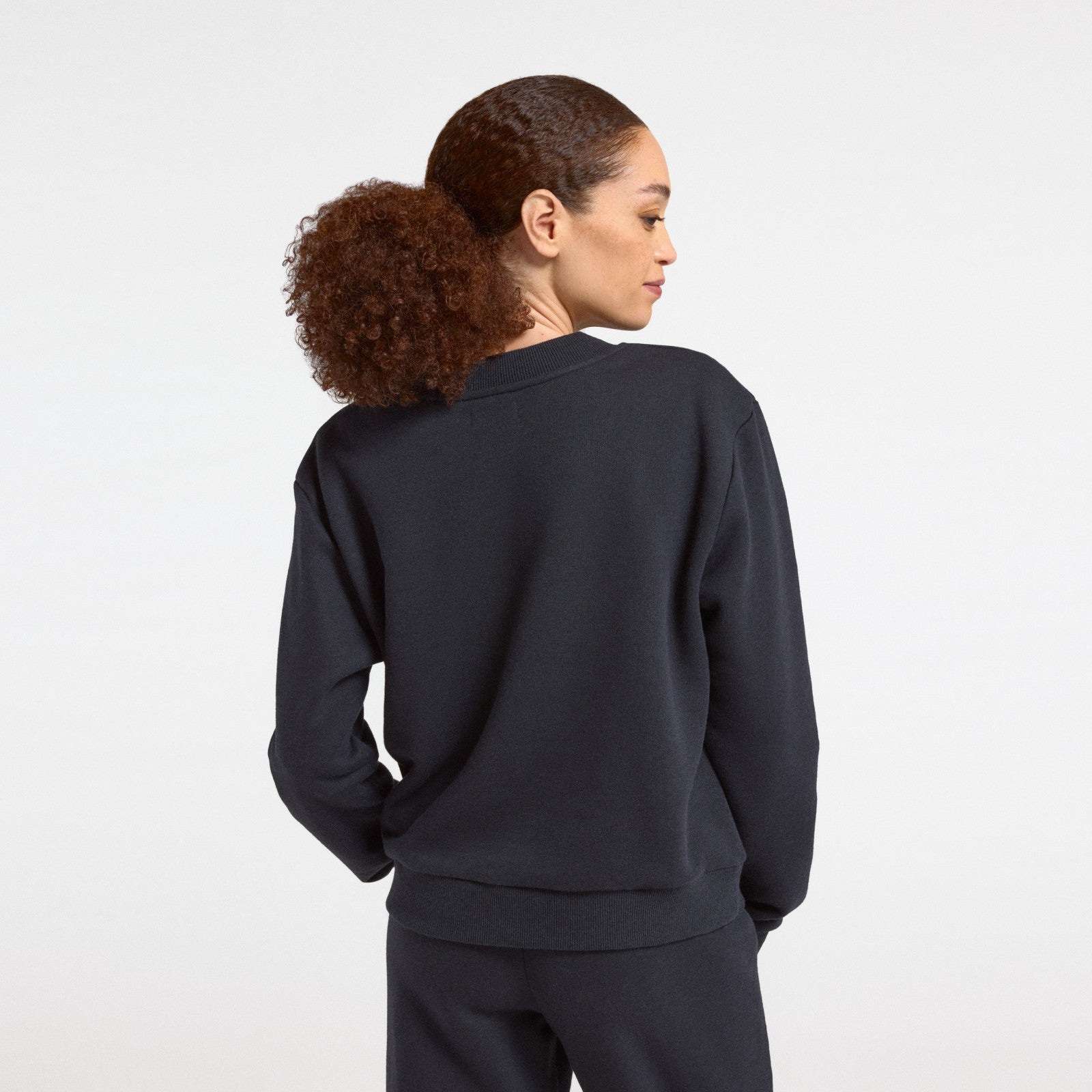 Women's Merino Blend Sweatshirt - True Black - Image 2
