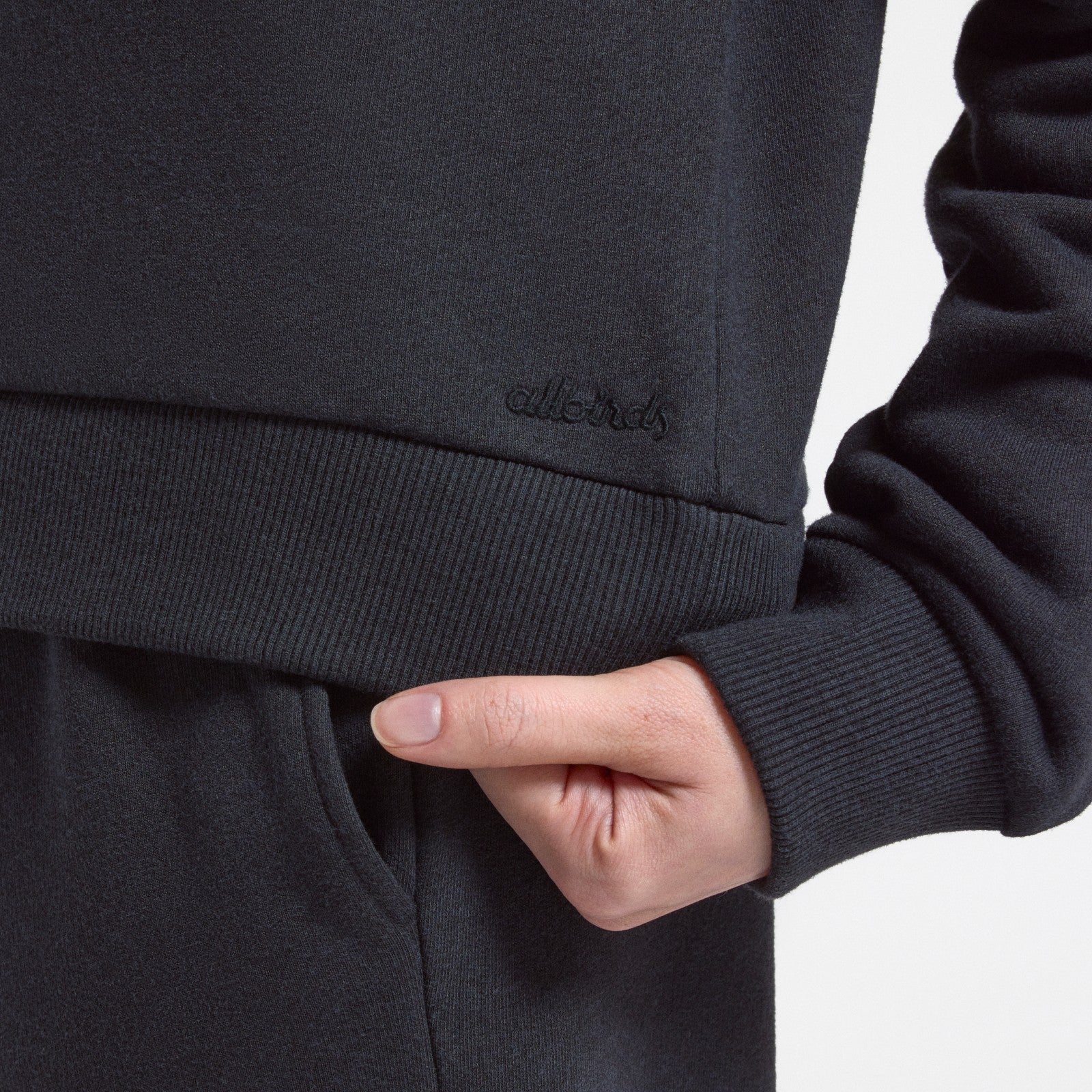 Women's Merino Blend Sweatshirt - True Black - Image 4