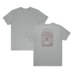 Unisex Organic Cotton Graphic Tee - Medium Grey/Thunder Red - CHI