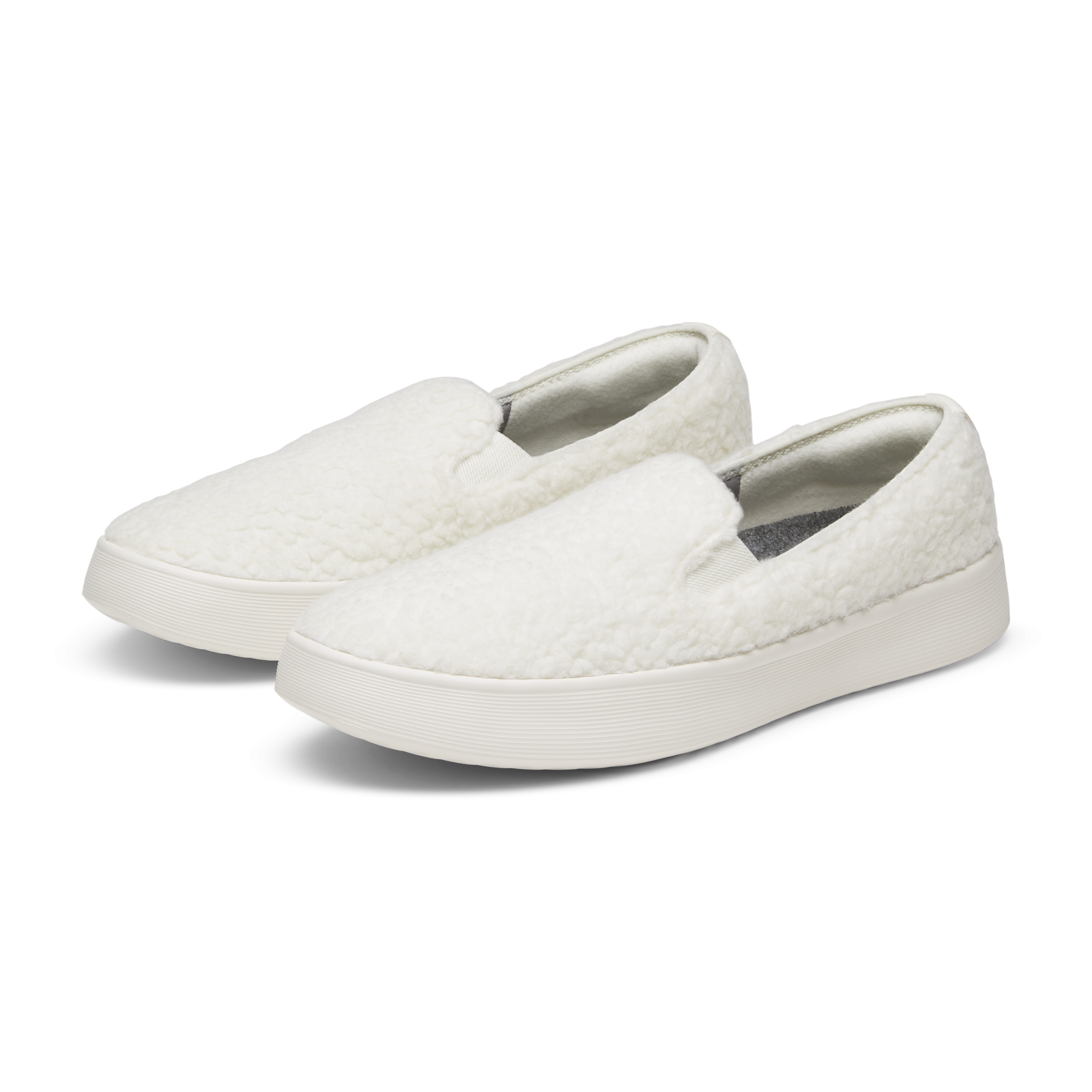 Men's Wool Cruiser Slip On Fluff - Natural White (Natural White Sole) - Image 5