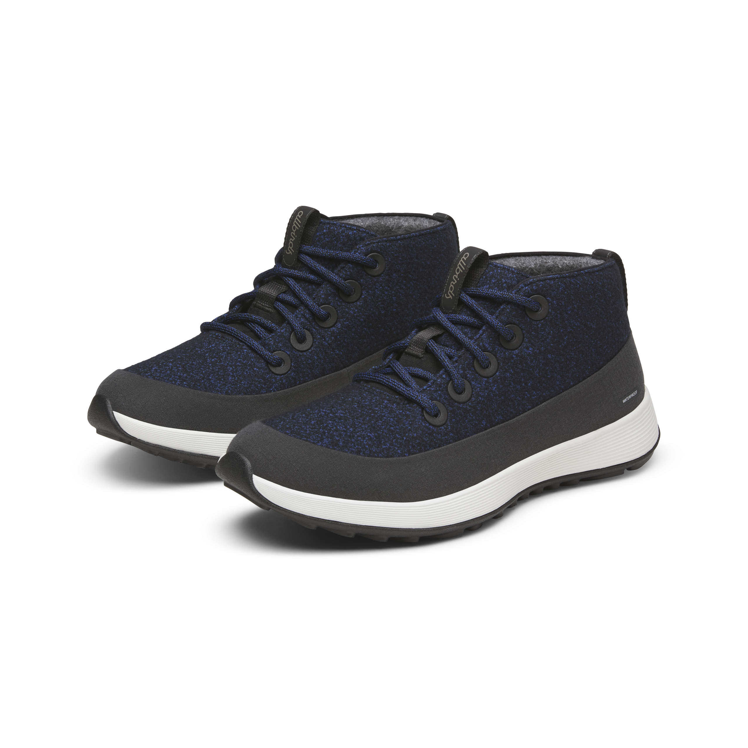 Men's Wool Runner NZ Mid Waterproof - Natural Black/Royal Blue (Barely Grey Sole) - Image 5