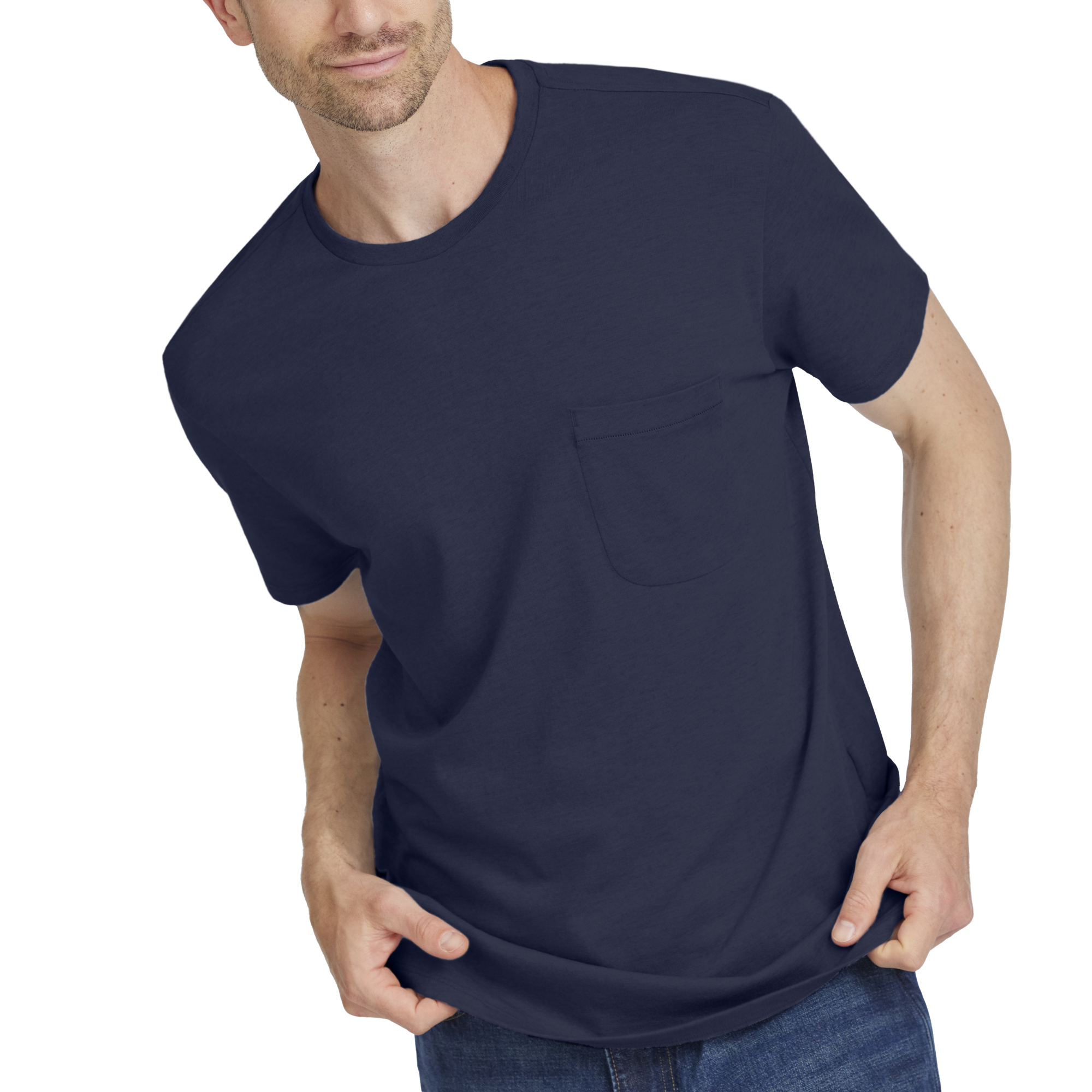 Men's Soft Merino Tee - Deep Navy - Image 3