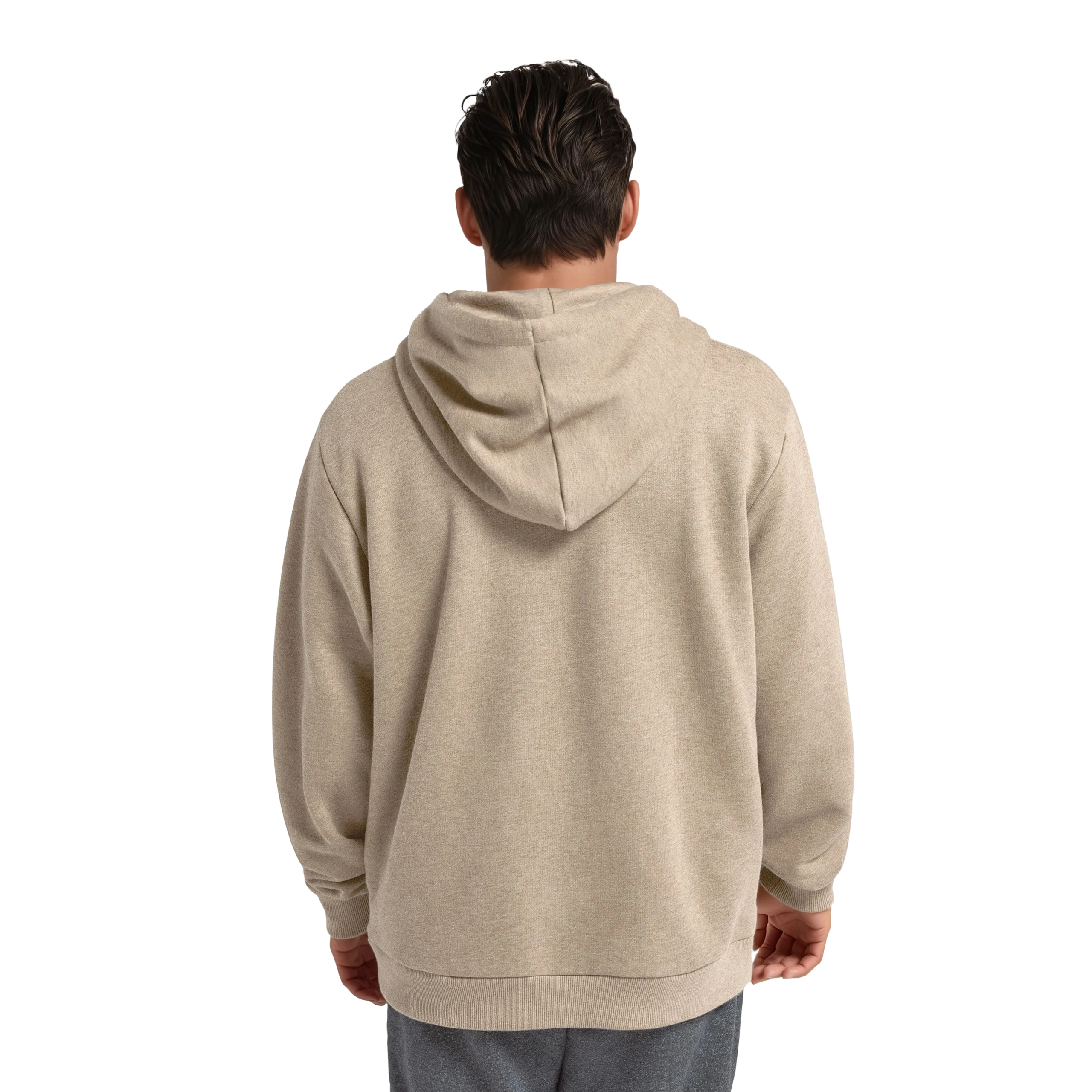 Unisex Merino Blend Hoodie - Rugged Beige - Image 2